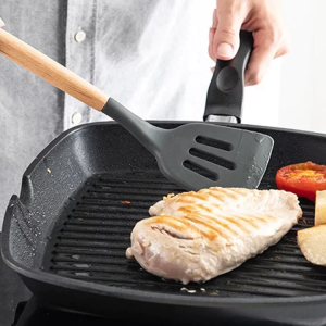12 Pcs Silicone Cooking Utensils Kitchen Utensil Set | Heat Resistant Kitchen Non toxic Spatula Set with Turner Tongs