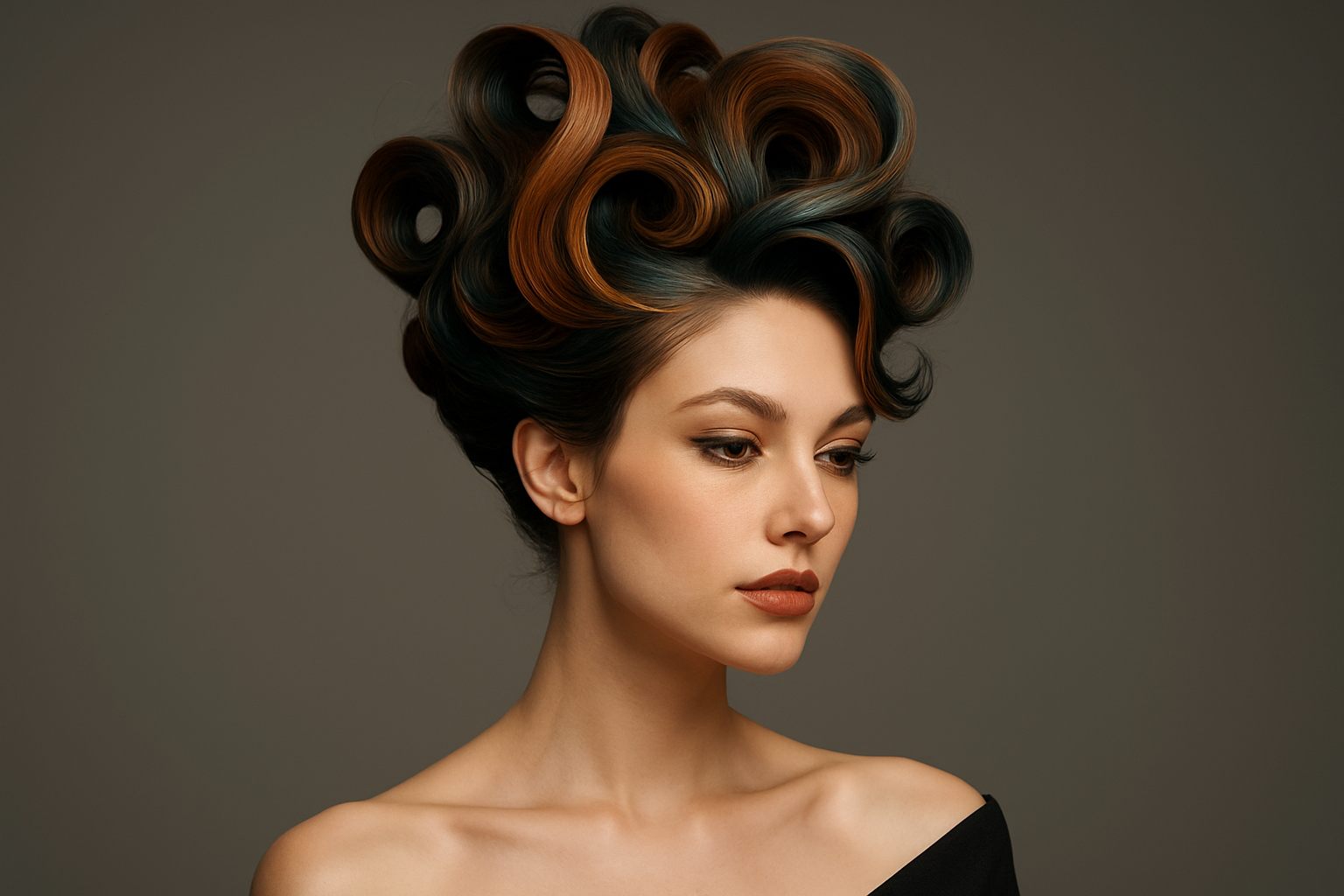 a women with unique hair style
