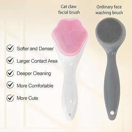 Silicone Face Scrubber Exfoliating Brush